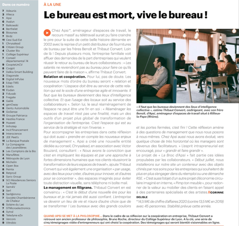 Bref eco x Apsi – mai 2021