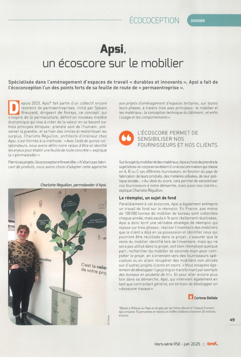 APSI dans BREFECO- HS RSE 2025